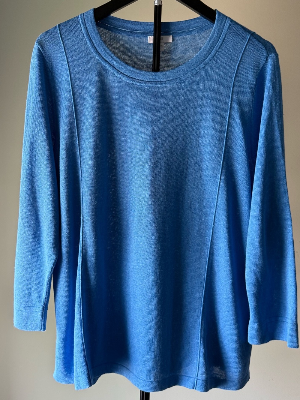 NWOT J.JILL Linen-Cotton Blend Long-Sleeve Top SZ M (22" P2P)